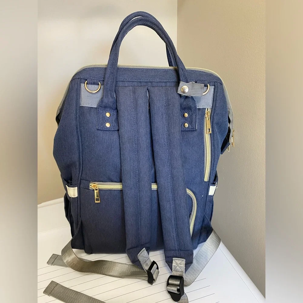 LAND Blue Mommy & Baby Diaper Bag